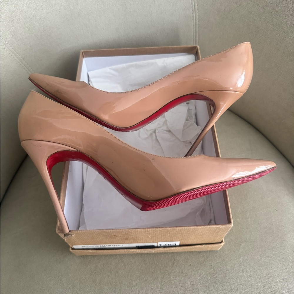 Christian Louboutin Beige Heels DECOLLETE - Picture 2 of 14